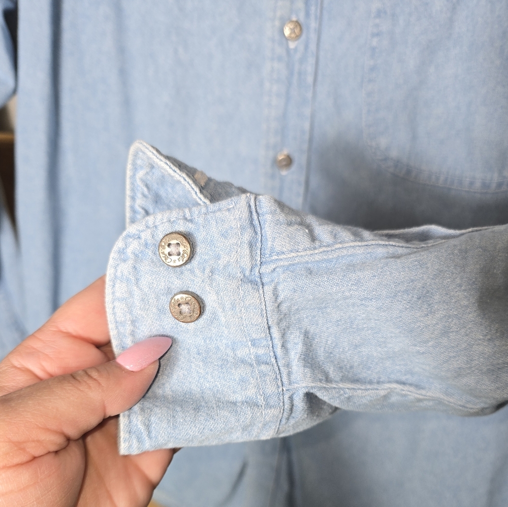 Coca Cola Men's 100% Cotton Blue Denim Shirt Size:L - Picture 3 of 10